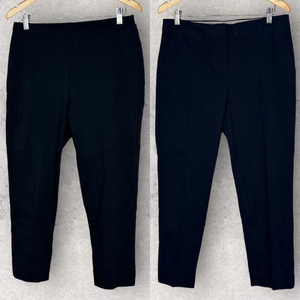 Clara Sun Woo Black Pull On Elastic Waist Trouser Pants‎ Size 1X USA Made in USA